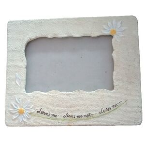 Heavy Resin, He Loves Me, He Loves Me Not, 5.5 X 3.5 Picture Frame